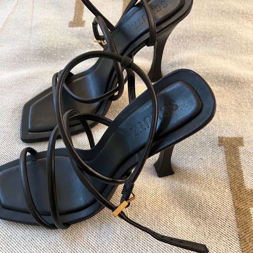 SCHUTZ Black Strappy Heels - Picture 2 of 4